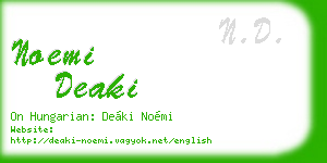 noemi deaki business card