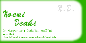 noemi deaki business card